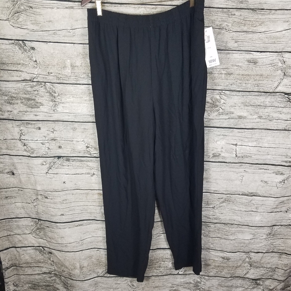 Ellen Figg Elastic Black Pants Size 18W.

Waist ap - Picture 1 of 8